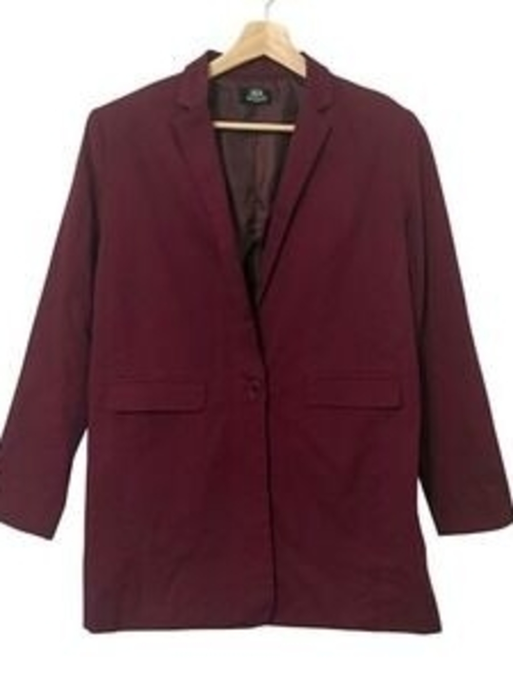 Lucca x Wildfang Maroon Oversized Blazer, Size Small